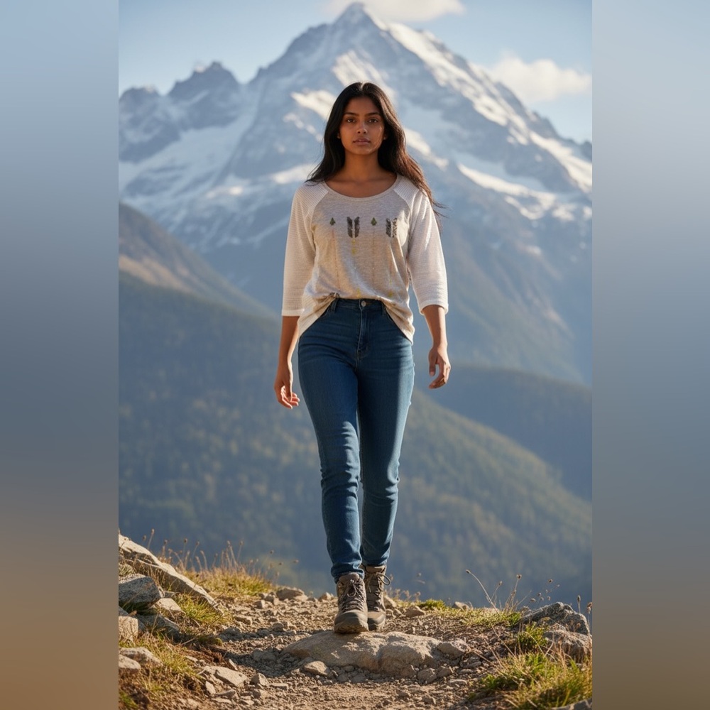 Maurices Autumn Arrow Textured Sleeve Tee